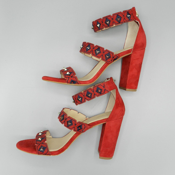 Botkier Shoes - Botkier Sz 8.5 Gigi Red Studded Heels
